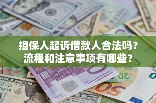 北京担保人起诉借款人合法吗？流程和注意事项有哪些？