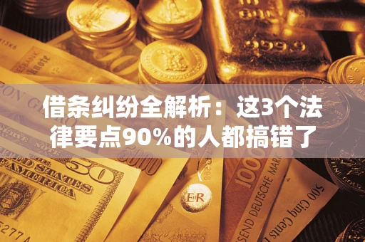 北京借条纠纷全解析：这3个法律要点90%的人都搞错了