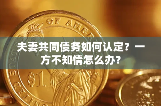 北京夫妻共同债务如何认定？一方不知情怎么办？